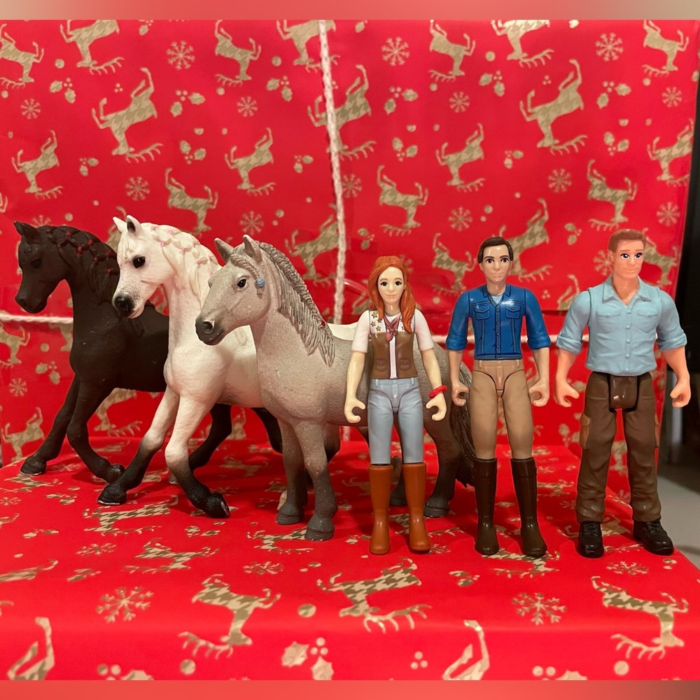 3 Schleich Horses/ 3 Schleich Riders